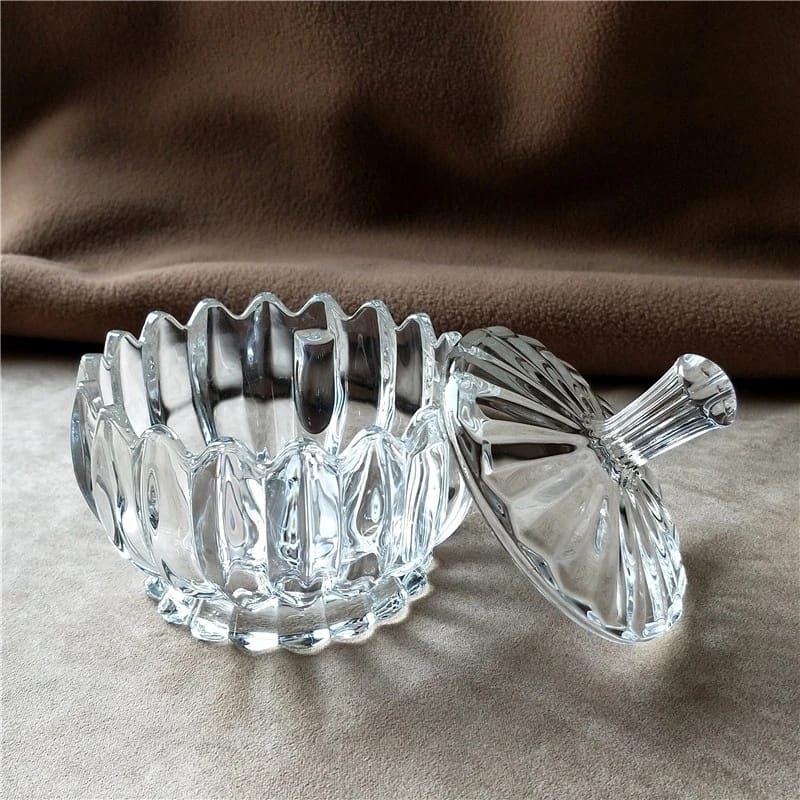 High Quality Glass Decorative Candy Jar Sugar Dish  | 270ml Capacity