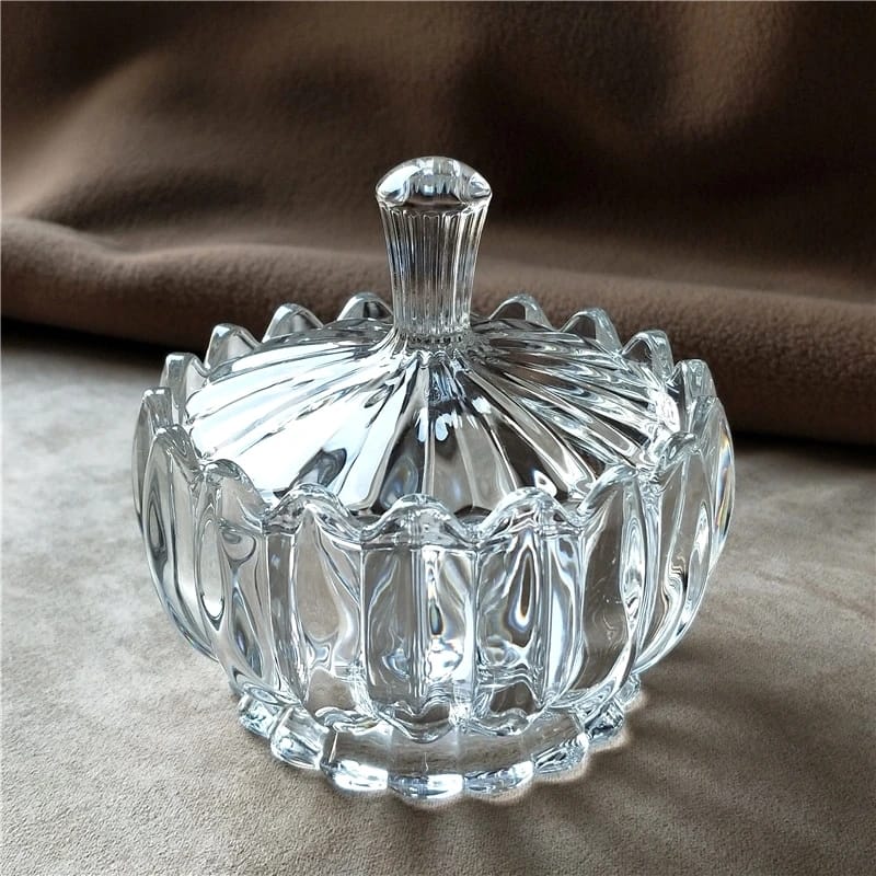 High Quality Glass Decorative Candy Jar Sugar Dish  | 270ml Capacity