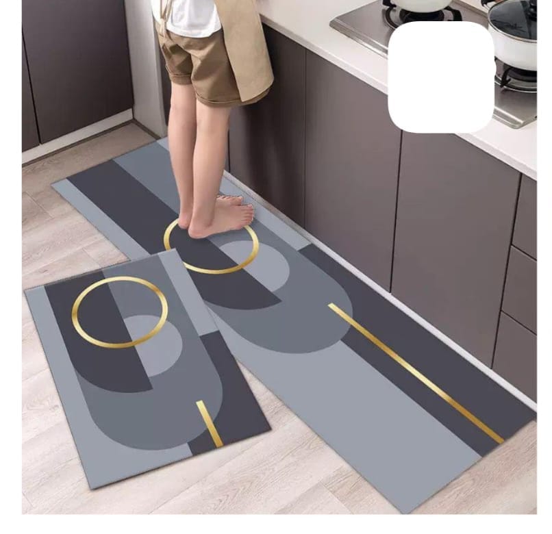 Kitchen Anti Slip Mats Durable and Comfortable Floor Protection, Large 120x40cm & Medium 60x40cm