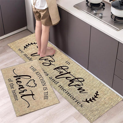 Kitchen Anti Slip Mats Durable and Comfortable Floor Protection, Large 120x40cm & Medium 60x40cm