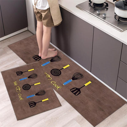 Kitchen Anti Slip Mats Durable and Comfortable Floor Protection, Large 120x40cm & Medium 60x40cm