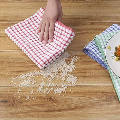 Cotton Kitchen Towels | Set of 6 | Small Size (12x12 cm) | Soft & Absorbent