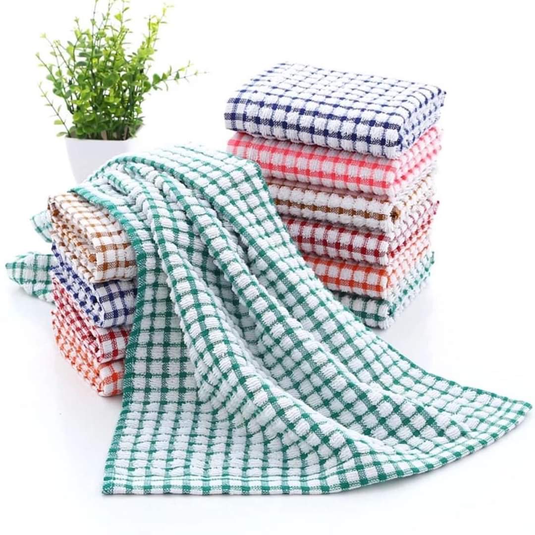 Cotton Kitchen Towels | Set of 6 | Small Size (12x12 cm) | Soft & Absorbent