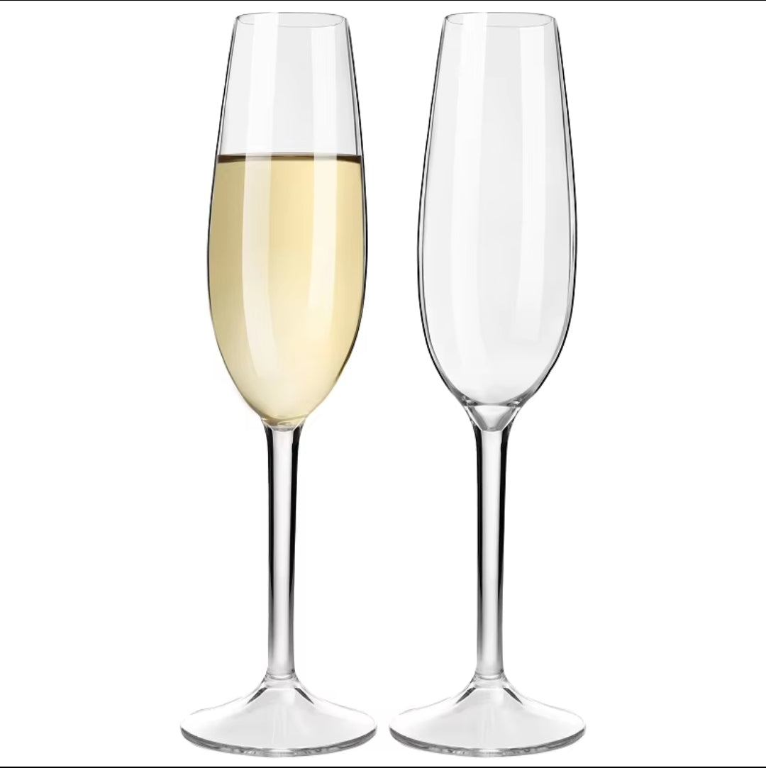 Elegant Gold Champagne Glasses | Premium Quality, 260ml Capacity, Boxed Set of 6