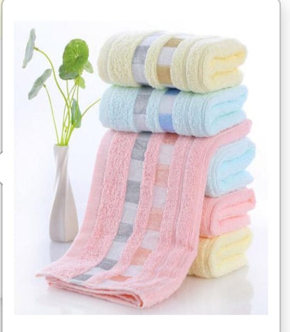 Cotton Hand Towels Set of 6, Soft and Absorbent, 18x24 Inches multi colour.