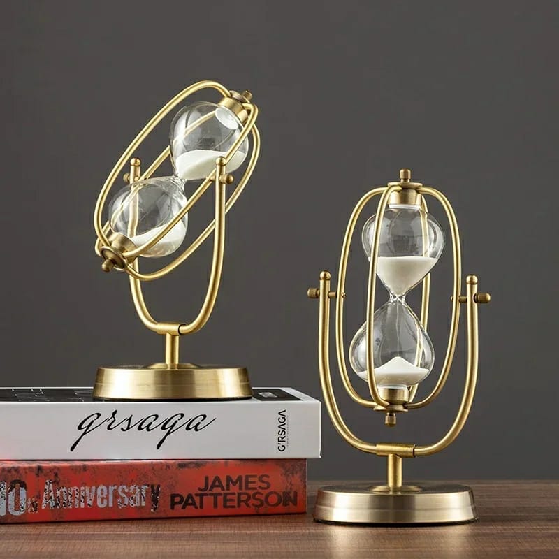 High Quality Rotatable Metallic Sand Hourglass | 1 Hour Timer for Home Décor |  Home Décor, Offices