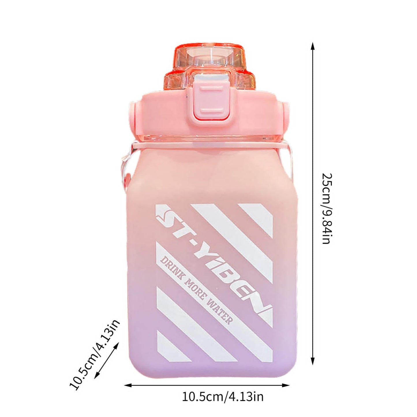 Portable 1.5L Capacity Unbreakable Multicolored BPA-free Plastic Water Bottle – Sports Drink Bottle with Handle (10.5cm x 25cm)