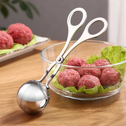 High Quality Stainless Steel Meatball Shaper Scissors – Non-Stick Easy Meatball Maker