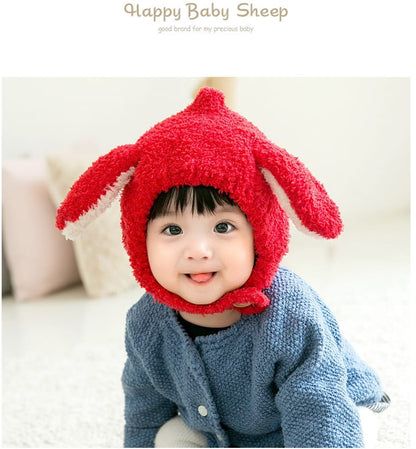 Wool Winter Children’s Hat with Fleece Lining Long Ear Cartoon Hat for Girls & Boys