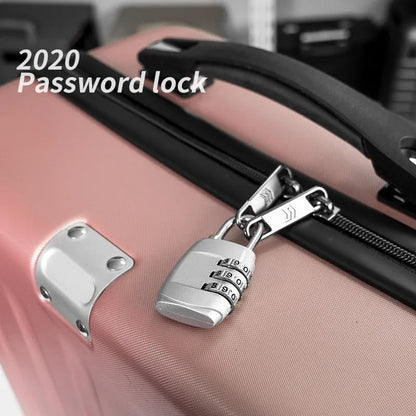 4Digit Combination Password Lock Metal Suitcase Luggage Padlock for Travel, Anti Theft Security (Black)