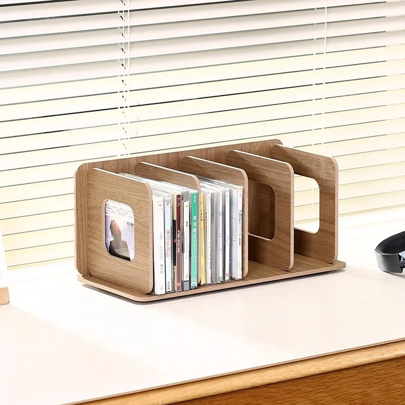 Bookshelf Modern Storage Solution in Black, White, and Brown for Home or Office