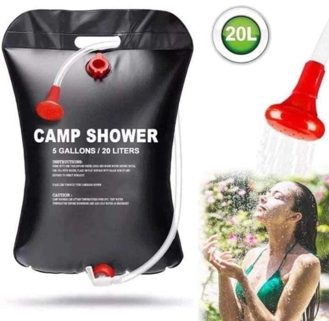 20 Litres Camping Shower Bag  Portable Solar Heating Outdoor Shower for Hiking, Camping, and Travel