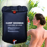 20 Litres Camping Shower Bag  Portable Solar Heating Outdoor Shower for Hiking, Camping, and Travel