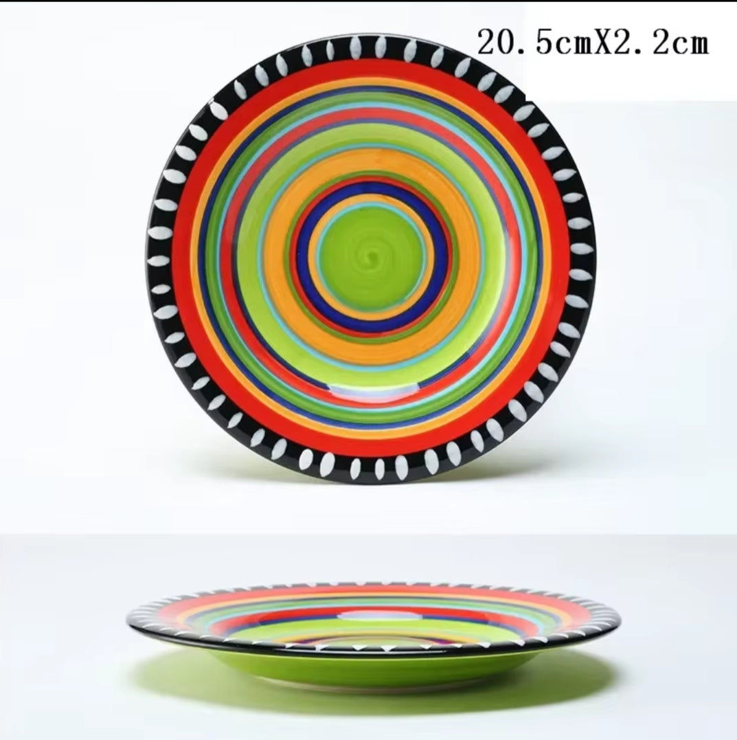 Multicolored Side Plate | Durable and Stylish for Snacks, Desserts, and Small Meals