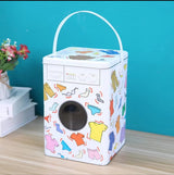 Washing Machine Themed Laundry Detergent Storage Container | 4.6L Tinplate Powder Storage Box | Fun & Functional Laundry Room Decor