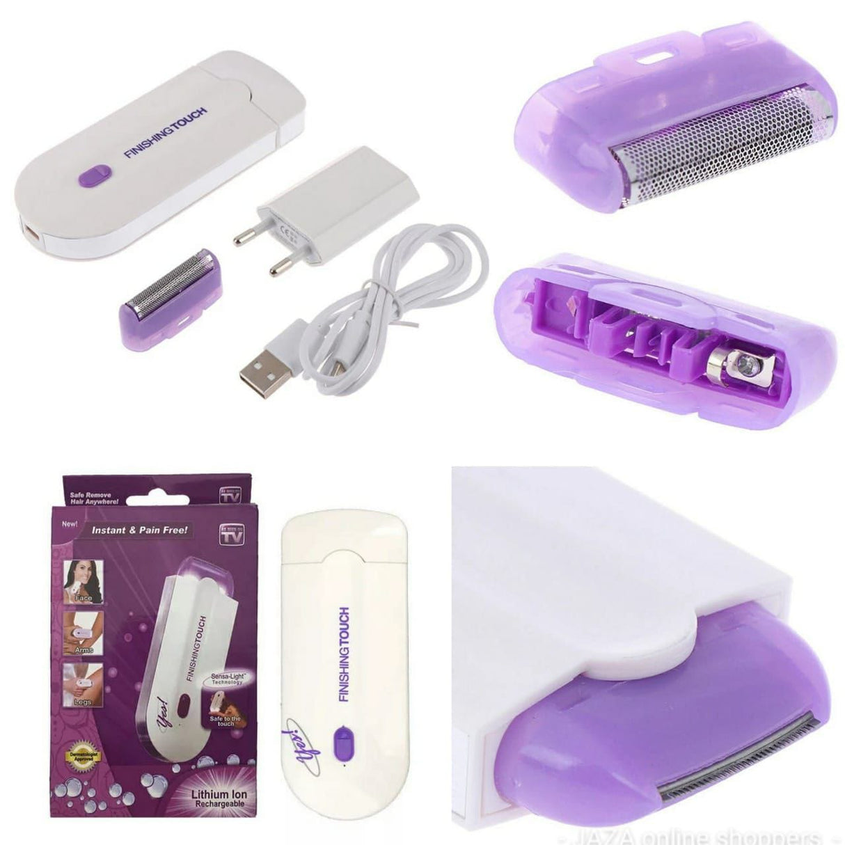 Rechargeable Face & Body Painless Hair Remover  Smooth Skin Made Easy