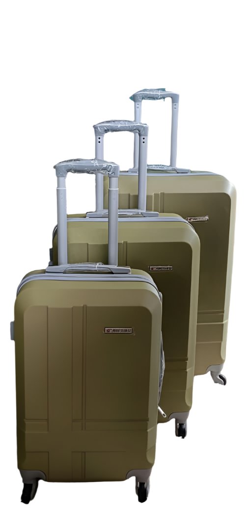 3 in 1 Rubber Suitcase Set | Durable Luggage with 3 Sizes for Travel |  Lightweight, Sturdy, and Travel-friendly