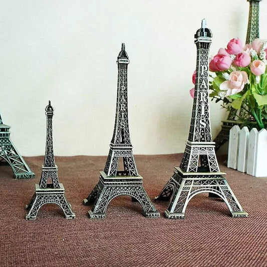 Retro Paris Eiffel Tower Decor – 25cm Heavy Metal Decorative Piece | Living Room Decor