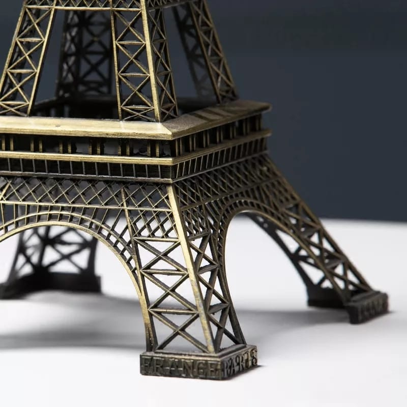 Retro Paris Eiffel Tower Decor – 25cm Heavy Metal Decorative Piece | Living Room Decor