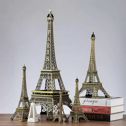 Retro Paris Eiffel Tower Decor – 25cm Heavy Metal Decorative Piece | Living Room Decor