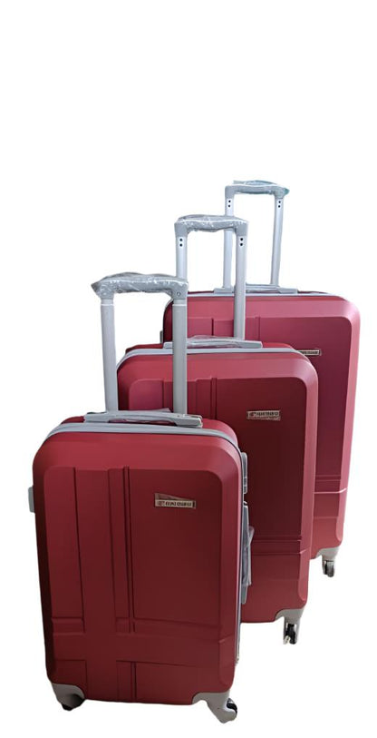 3 in 1 Rubber Suitcase Set | Durable Luggage with 3 Sizes for Travel |  Lightweight, Sturdy, and Travel-friendly