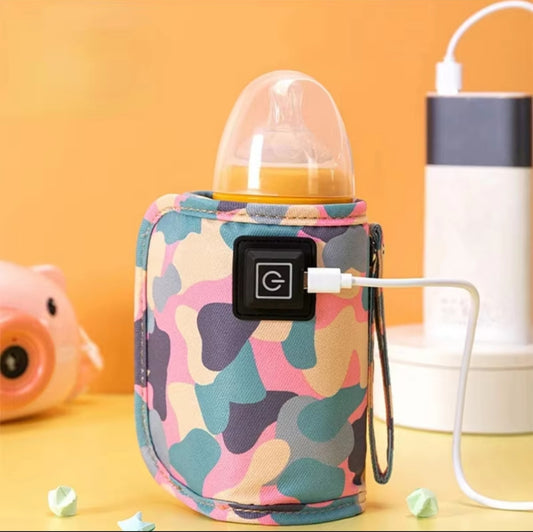 Bottle Thermal Warmer Bag – Insulated Baby Bottle Heater with Adjustable Temperature (5V, 30cm x 13.5cm)