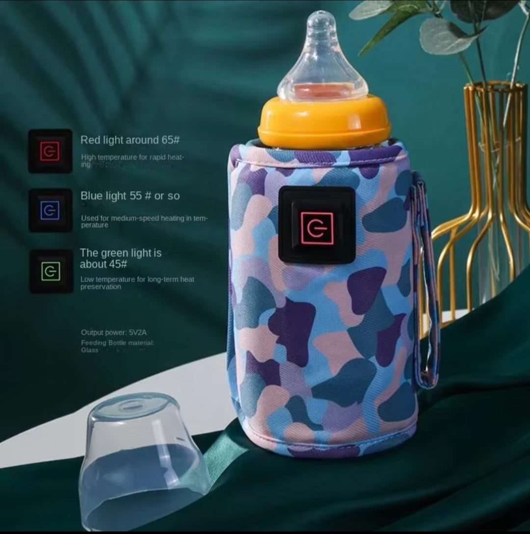 Bottle Thermal Warmer Bag – Insulated Baby Bottle Heater with Adjustable Temperature (5V, 30cm x 13.5cm)