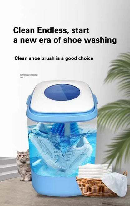 Mini Washing Machine with Shoe Brush | 6.5kg Capacity | Pulsator Type | Blue Light Bacteriostatic | Drain Basket Drying