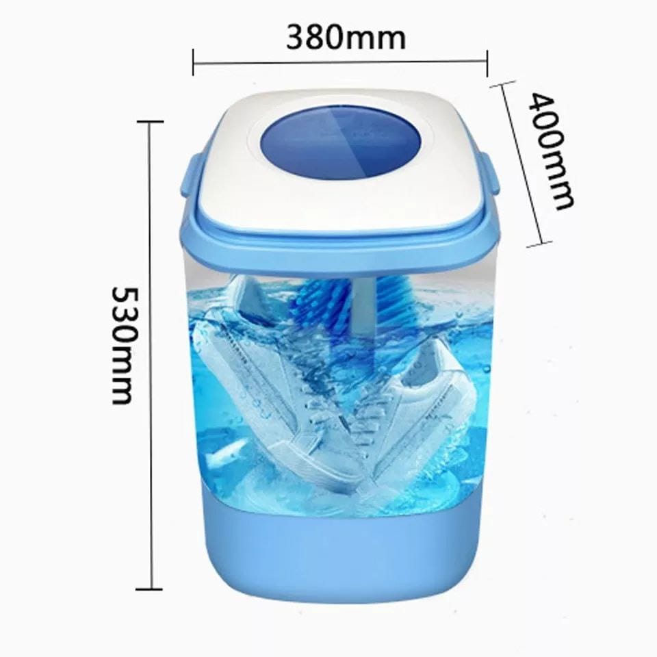 Mini Washing Machine with Shoe Brush | 6.5kg Capacity | Pulsator Type | Blue Light Bacteriostatic | Drain Basket Drying