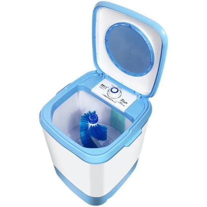 Mini Washing Machine with Shoe Brush | 6.5kg Capacity | Pulsator Type | Blue Light Bacteriostatic | Drain Basket Drying