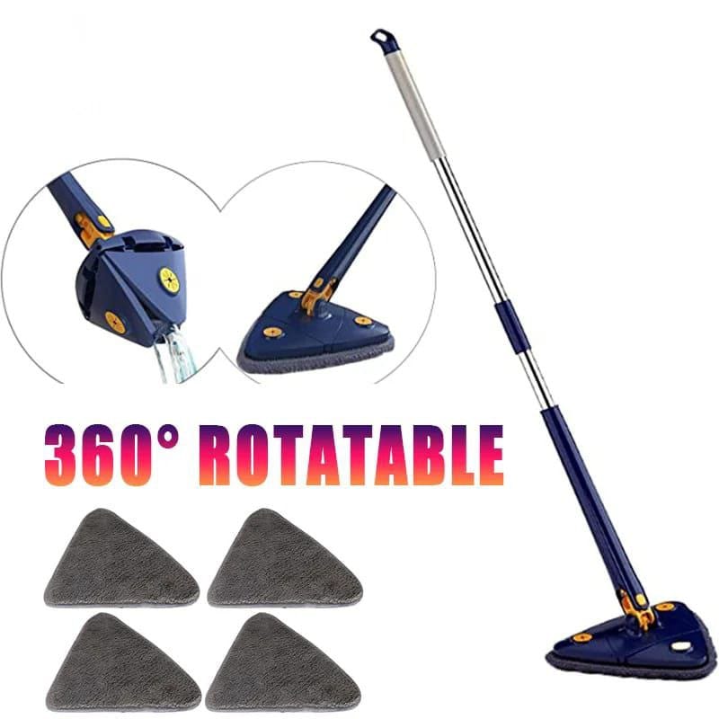 360° Rotatable Adjustable Cleaning Squeeze Mop | Extra Long Handle for Hard-to-Reach Areas | MultiSurface Use