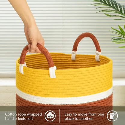 Woven Multipurpose Basket – Foldable, Soft & Lightweight Storage Basket (36x40cm)