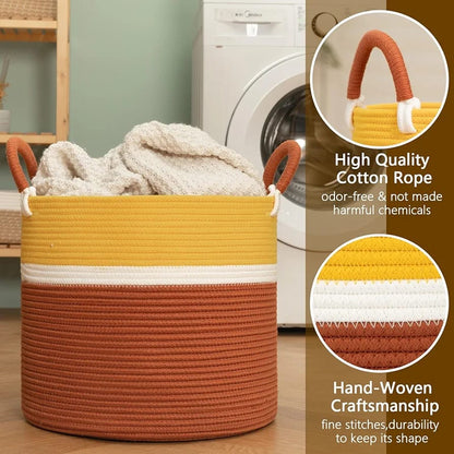 Woven Multipurpose Basket – Foldable, Soft & Lightweight Storage Basket (36x40cm)