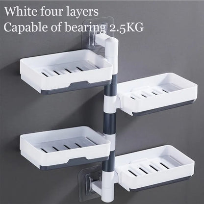 Layer Soap Dish Easy to Install, Space Saving Bathroom Organizer