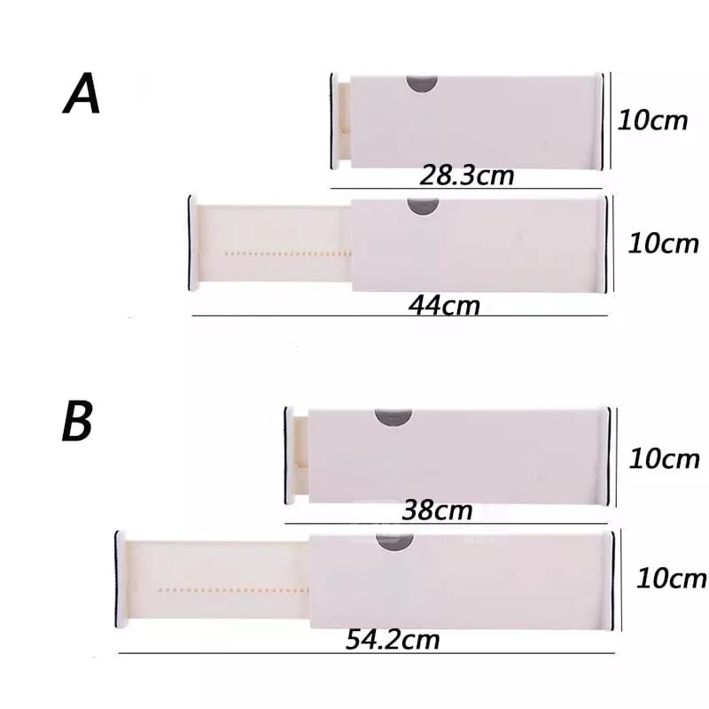 Adjustable Storage Drawers Divider Retractable Plastic Partition Holder, Storage Organizer (28*44cm)