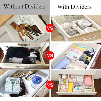 Adjustable Storage Drawers Divider Retractable Plastic Partition Holder, Storage Organizer (28*44cm)