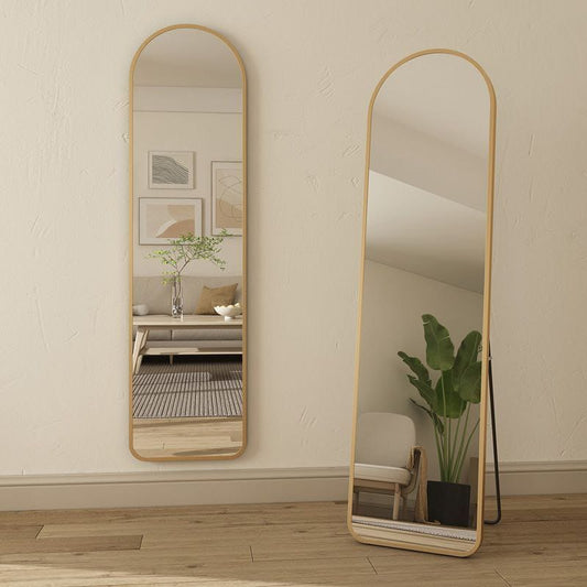 Full Length Unbreakable Mirror – 150x40cm, Steel & Metal Frame, Wall-Mounted or Standalone with Support Frame