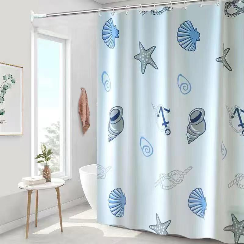 Waterproof EVA Shower Curtain Chlorine-Free, Anti Bacteria, Anti Mold, 180x180cm