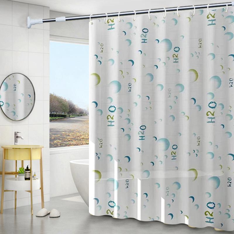 Waterproof EVA Shower Curtain Chlorine-Free, Anti Bacteria, Anti Mold, 180x180cm