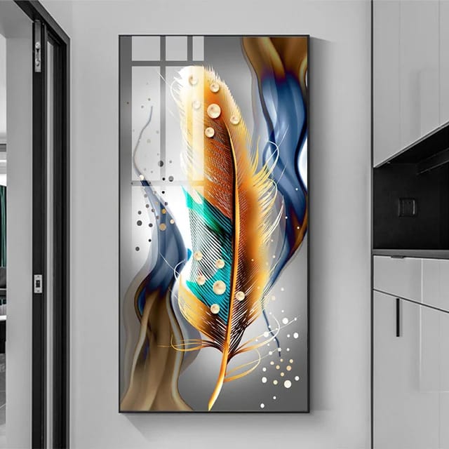 Crystal Porcelain Decorative Painting – Elegant Wall Art for Office, Bedroom, Kitchen, Living Room (40x80cm)