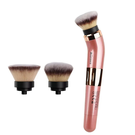 Electric Makeup Brush – 360° Automatic Makeup Brush for Flawless Application (Battery Operated, 2pcs Set)