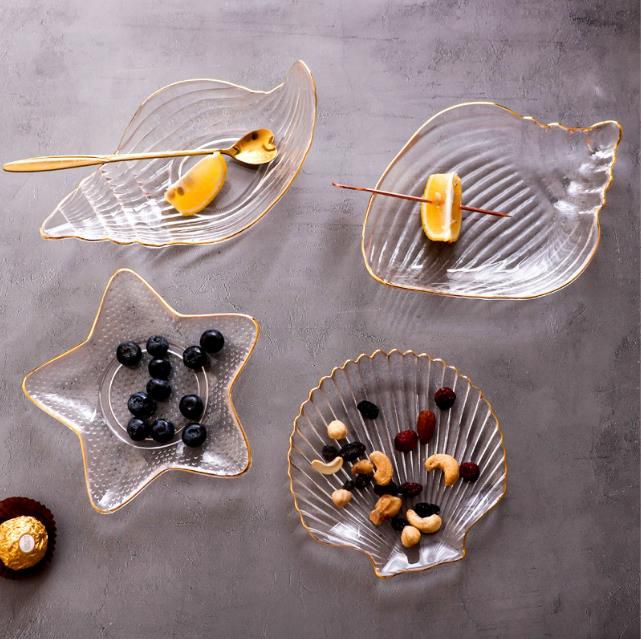 Creative Phnom Penh Ocean Series Transparent Glass Plate Set