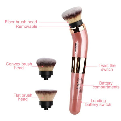 Electric Makeup Brush – 360° Automatic Makeup Brush for Flawless Application (Battery Operated, 2pcs Set)