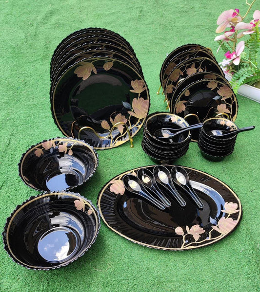 33pcs Dinner Set  Complete Dinnerware Collection with Plates, Bowls, Serving Bowls, and Spoons