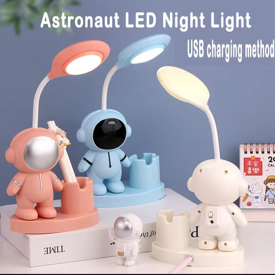 Creative Astronaut LED Night Light with MultiFunction Pen Holder | Ideal for Living Rooms, Bedrooms, and Nurseries