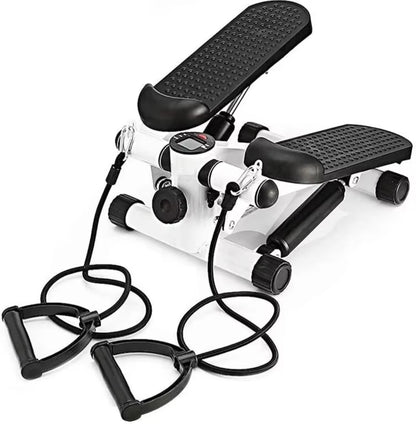 High-Quality Mini Stepper with Resistance Bands – LCD Monitor, Adjustable Height, Slip-Resistant Foot Plates