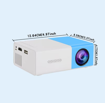 Portable Mini Projector with Audio and HDMI |  LED, USB, 400LM, Built-in Speakers (White/Yellow)