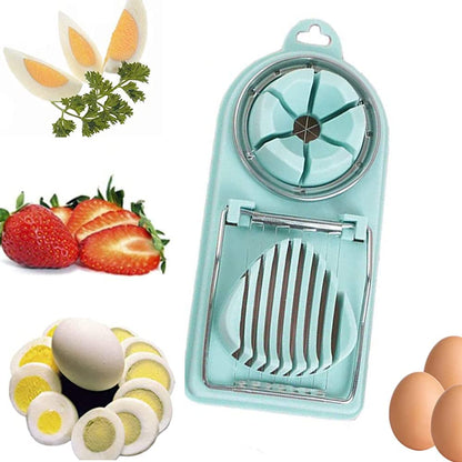 2in1 Fruit & Egg Slicer | Available in Pink, Green, and Maroon | Easy & Efficient Kitchen Tool