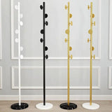 Marble Base Luxury Coat Rack Floor Standing Clothes & Hat Hanger, Multifunctional Tree Hanger for Handbags & Home Accessories, Available in Black, White, & Gold