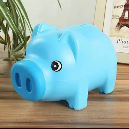 Cartoon Cute Piggy Bank – Hard Plastic Savings Bank for Kids (19x10x11cm, Pink)